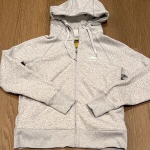 Roots Light Gray Zip-Up Hoodie
